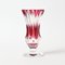 Hand-Cut Cranberry Glass Vase by Val Saint Lambert, 1950s 2