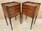 French Walnut Nightstands With Three Drawers, 1940s, Set of 2 5