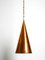 Large Copper Cone Pendant Lamp from Th Valentiner Copenhagen, Denmark, 1960s, Image 1