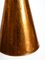 Large Copper Cone Pendant Lamp from Th Valentiner Copenhagen, Denmark, 1960s 7
