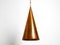 Large Copper Cone Pendant Lamp from Th Valentiner Copenhagen, Denmark, 1960s 2
