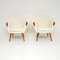 Vintage Teak & Boucle Sessel, 1960er, 2er Set 2