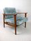 Light Blue German Vintage Armchair, 1970s, Image 1