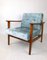 Light Blue German Vintage Armchair, 1970s 12