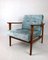 Light Blue German Vintage Armchair, 1970s 8