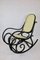 Sedia a dondolo vintage nera di Michael Thonet, Immagine 12