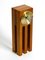 Reloj de mesa posmoderno grande de madera de cerezo, años 80, Imagen 4