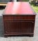 Large Mahogany Pedestal Desk with Red Leather Top, 1960s 3