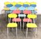 Italian Metal and Formica Chairs, 1960s, Set of 16, Image 2