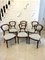Antike viktorianische Esszimmerstühle aus geschnitztem Nussholz, 6er Set 2