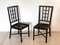 Bamboo Chairs and Leather Chairs, 1970s, Set of 2 2