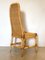 Wicker, Leather, and Bamboo Chairs, 1970s, Set of 2 7