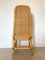 Wicker, Leather, and Bamboo Chairs, 1970s, Set of 2 8