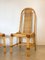 Stühle aus Korbgeflecht, Leder & Bambus, 1970er, 2er Set 3