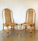 Wicker, Leather, and Bamboo Chairs, 1970s, Set of 2 1