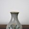 Craquele Glaze Porcelain Vase in Gold & Green on Grey from Lyngby Porcelain, 1930s 5