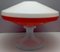 Vintage Space Age Desk Lamp in Red & White 5