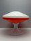 Vintage Space Age Desk Lamp in Red & White, Image 3