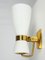 Large Opaline Glass and Brass Sconce 2118 from Stilnovo, 1950s 2