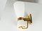 Large Opaline Glass and Brass Sconce 2118 from Stilnovo, 1950s 3