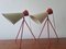 Mid-Century Tripod Table Lamps by Josef Hurka, 1960s, Set of 2, Image 2