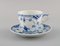 Blue Fluted Half Lace Coffee Cups with Saucers by Royal Copenhagen, Set of 10, Image 2