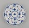 Platos de porcelana acanalados en azul de Royal Copenhagen. Juego de 9, Imagen 2