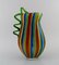 Large Mouth Blown Murano Art Glass Picasso Vase, Venice, 1980s 5