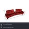 3-Seater Dark Red Paradise Leather Sofa from Stressless 2