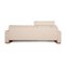 3-Seater Conseta Cream Leather Sofa from Cor 9