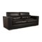 2-Seater Black Leather Sofa from Brühl 3