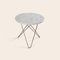 Mini O Table in White Carrara Marble and Steel by OX DENMARQ 2