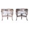 19th Century Silver and Crystal Salerons, Set of 2 1