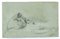 Achille Devezie, femme rêvant sur l'eau, dessin au crayon, années 1830 1