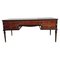 Moderner italienischer Art Deco Schreibtisch aus Holz, Glas & Messing, 1930er 1