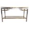 Brass and Chrome Console Table, 1970s 1