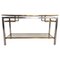 Brass and Chrome Console Table, 1970s, Image 1