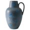 Large West German Vase in Graphite and Blue Ceramic, 1970s 1