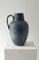 Large West German Vase in Graphite and Blue Ceramic, 1970s 4