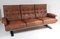 Mid-Century Scandinavian Three Seater Sofa in Brown Patchwork Leather and Suede, 1970s 1