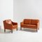 Danish Leather Sofa, Set of 2, Image 1