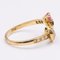 Vintage Ring aus 18 Karat Gelbgold mit Saphir von 0,50 ct, Rubin von 0,40 ct und Diamanten von 0,30 ct, 1970er 3