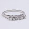 14k White Gold Vintage Riviera Ring with 5 Diamonds 0.50ctw, 1960s 2
