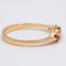 18k Yellow Gold Ring with Rubies and Diamonds 0.10ct, 1970s, Image 3