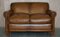Brown Leather Burlington Sofa from Laura Ashley 2