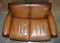Brown Leather Burlington Sofa from Laura Ashley 3