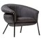 Fauteuil Grasso en Tissu Noir par Stephen Burks 1