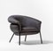 Fauteuil Grasso en Tissu Noir par Stephen Burks 2