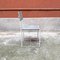 Modern Italian White Metal Grey Leather Dining Chairs by G. Belotti, Alias, 1979, Set of 5 4