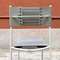 Modern Italian White Metal Grey Leather Dining Chairs by G. Belotti, Alias, 1979, Set of 5 10